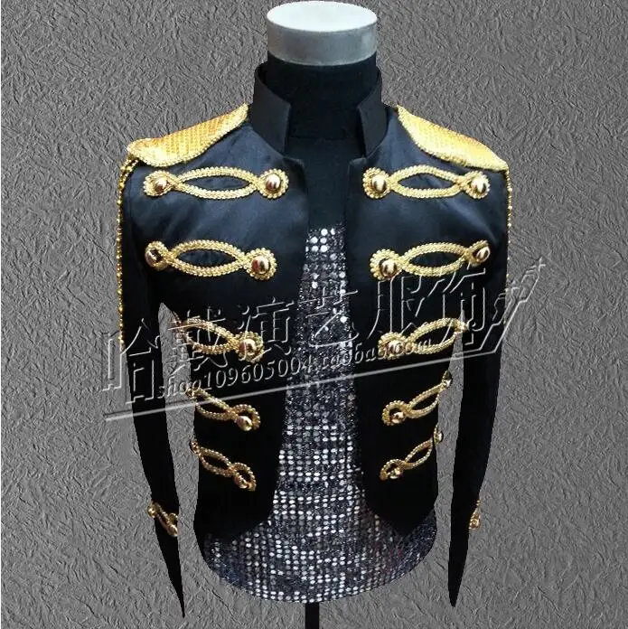 

2016 Newest Sequins Coat Men Singers DJ Jacket The host stage clothing black white costumes concert dress ! S-5XL free shipping