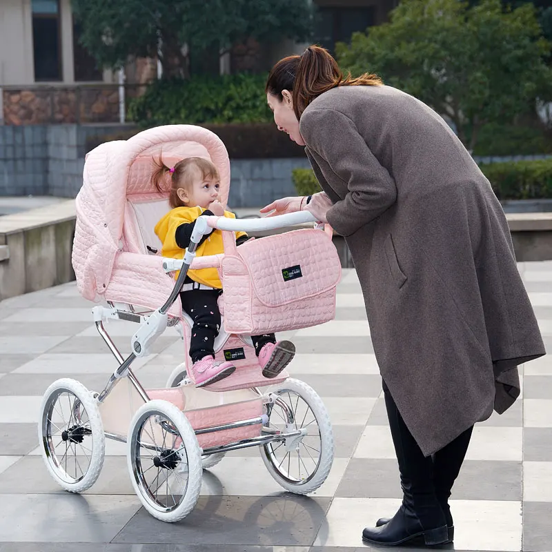 Coolbaby, европейская детская коляска, двухполосная, снижающая вибрацию, коляска, роскошная, высокопрофильная, BB коляска, babe, четырехколесная тележка