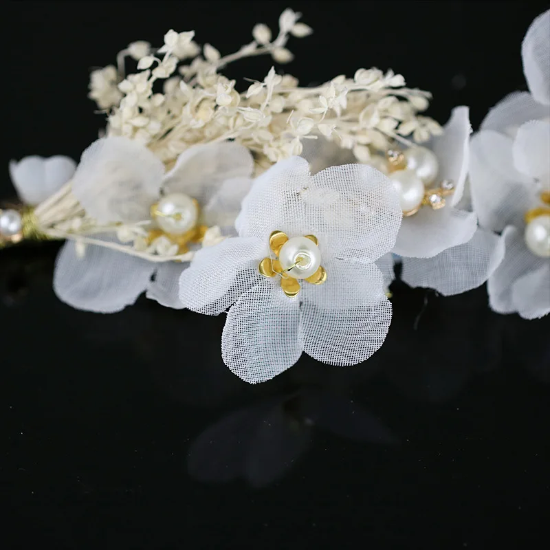 Свадебные аксессуары для волос женщин тиары с цветами девочек корона белыми
