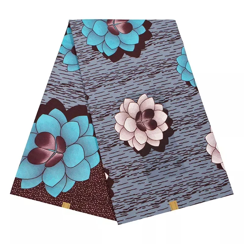 polyester Ankara Africa prints batik fabric real dutch wax tissu high quality 6yards fashion African sewing for party dress