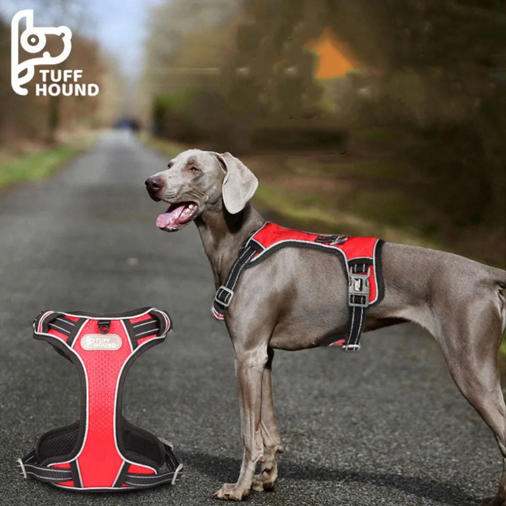 Большой Поводок для собак из нейлона Регулируемый светоотражающий удобный