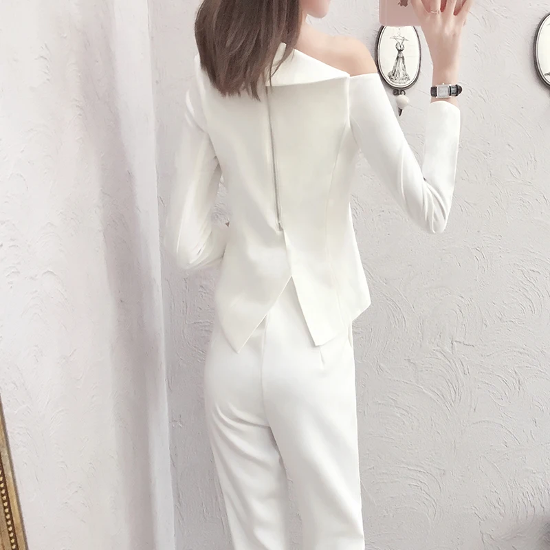 Весна богиня Женский комплект 2 шт. элегантный Conjunto Feminino офисный костюм женский