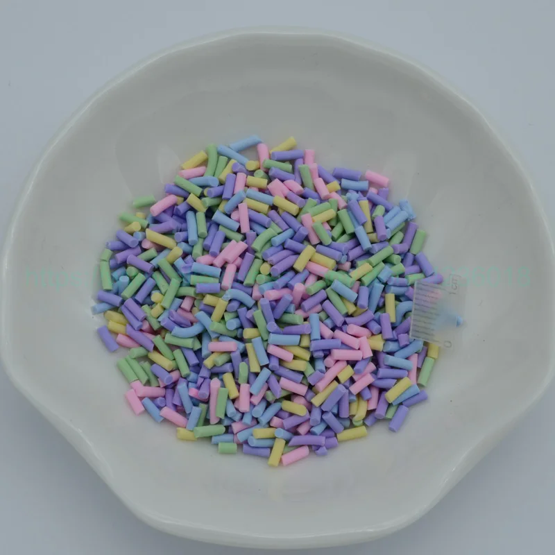 65 г Симпатичные смешанные полимерные глиняные ломтики в форме цилиндра для