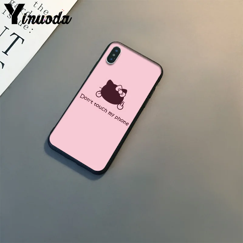 Yinuoda не трогайте мой телефон DIY роскошный высококачественный защитный чехол для Apple iPhone 8 7 6 6S Plus X XS MAX 5 5S SE XR чехол