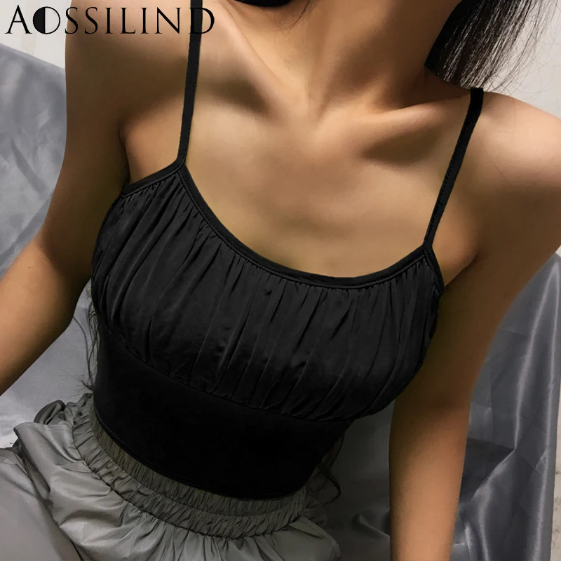 AOSSILIND неоновый зеленый ремень сексуальные женские топики без рукавов Тощий кроп