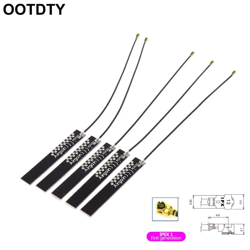 5 шт. 2 4 ГГц IPX IPXE коннектор PCB Встроенная антенна 4dBi с высоким коэффициентом