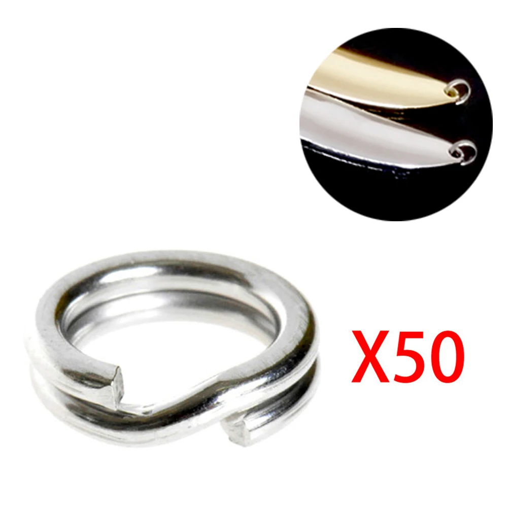 Рыбалка кольца для приманки 5 мм 6 7 8 50 шт ключей пустой Crankbait жесткие каждого