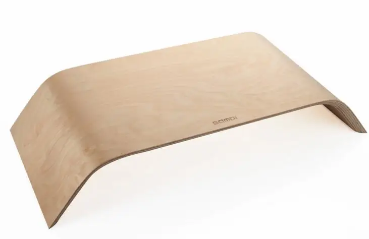 White birch samdi для Apple imac кронштейн монитор Стенд повышенная компьютерная подставка одна машина imacbook деревянная рамка - Цвет: White birch