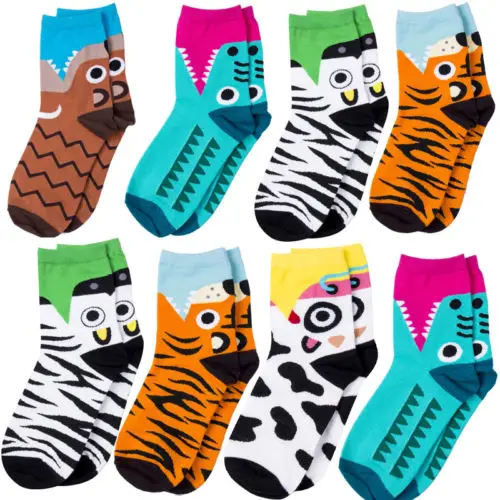Женские Короткие хлопковые чулки до середины голени с мультяшным животным