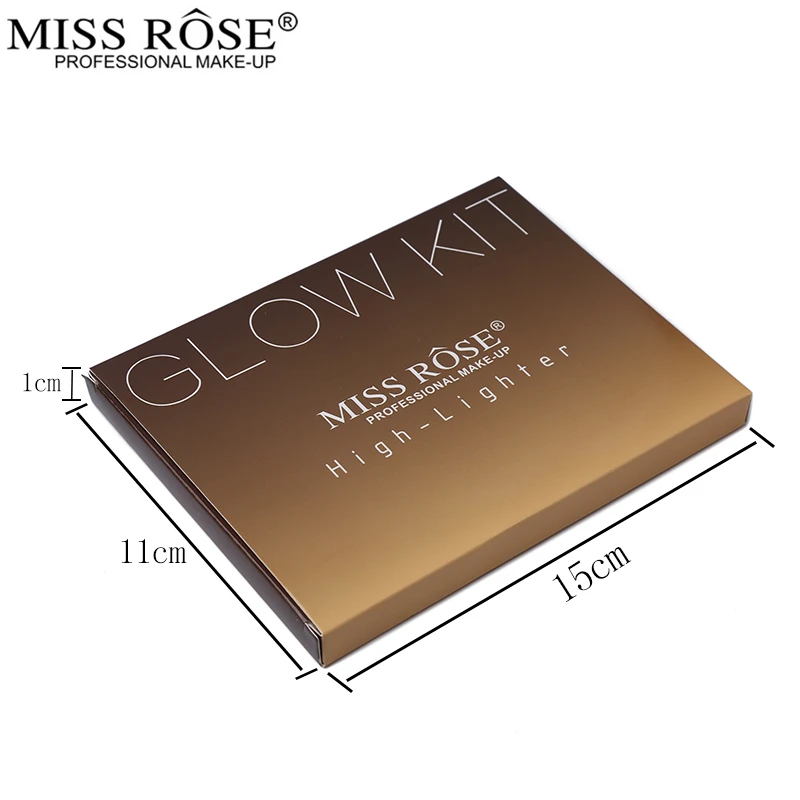 Miss Rose Glow Kit 6 цветов пудра для лица хайлайтер палитра осветитель макияжа