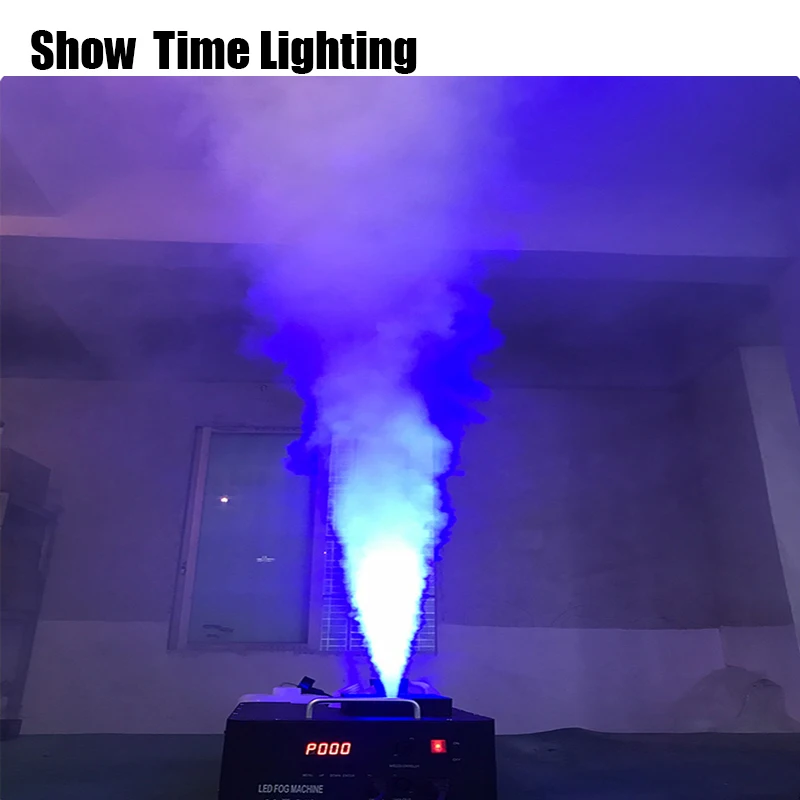 

Dj Disco Effect Machine Vertically Place 1500W Led RGB Deying Fog Mchine Remote DMX 512 Control Make Fog On The Stage Effect