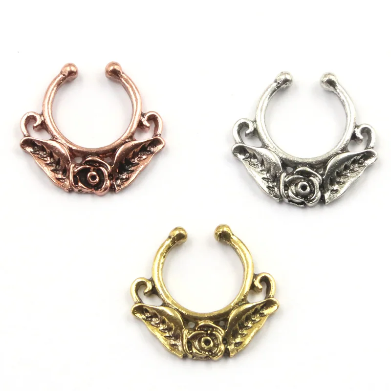 100 шт Смешанные поддельные перегородки тела кольца ювелирные изделия Сплав