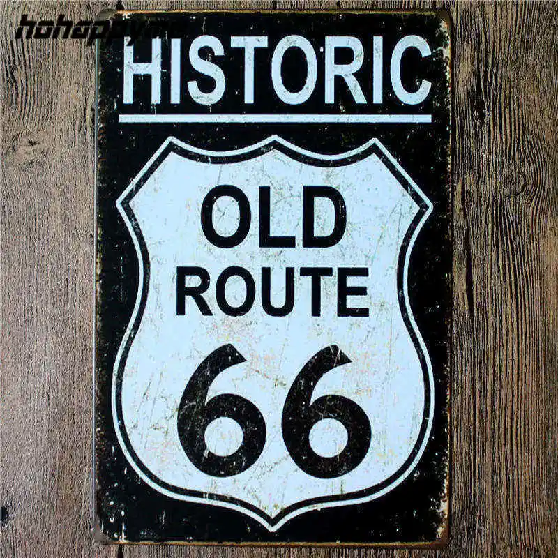 Плакат Route 66 Декор металлический знак украшение жестяные пластины ретро