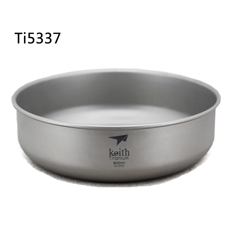 Ti5337 Keith напольная титановая чаша тарелка для кемпинга походов набор столовых приборов для скалолазания кухонная посуда 300 мл-900 мл - Цвет: Ti5337