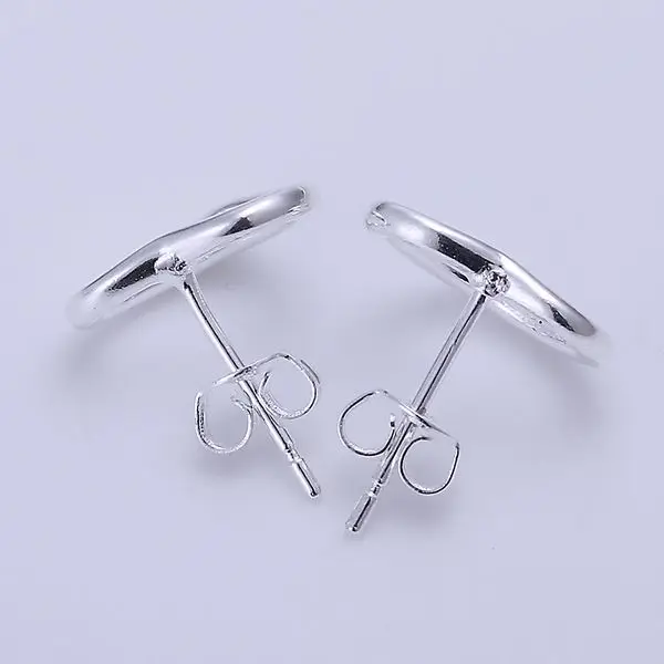 925 jewelry silver plated Earring Fashion Jewelry Warm Heart STL Silver Earrings E099 | Украшения и аксессуары
