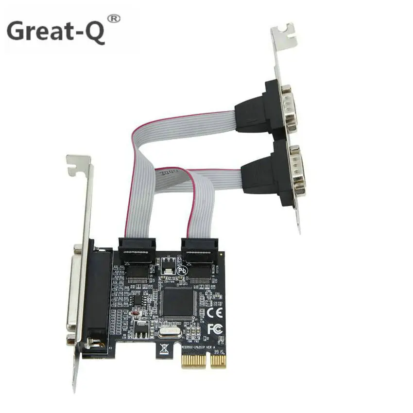 Great Q Высококачественная Плата расширения PCI express 2 серийный и 1 параллельный порт