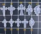 10 видов на выбор, прозрачная эпоксидная крестообразная подвеска, силиконовая форма сделай сам, разнообразные модели крестов ручной работы, украшение для украшений