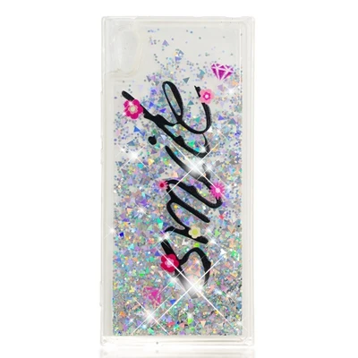 Smile Жидкое блестящее Сердце чехол для телефона для Coque sony XA1 E xperia XA1 Чехол Мягкий ТПУ задняя крышка для sony xperia XA1 XA 1 G3112 чехол Fundas - Цвет: Smile