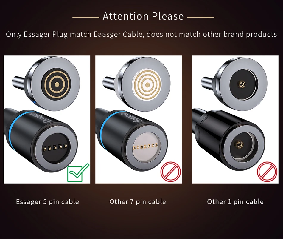 Магнитный Micro USB кабель Essager 3A type-C 3 м для samsung iPhone, Магнитный зарядный кабель USB C, провод, кабели для мобильных телефонов