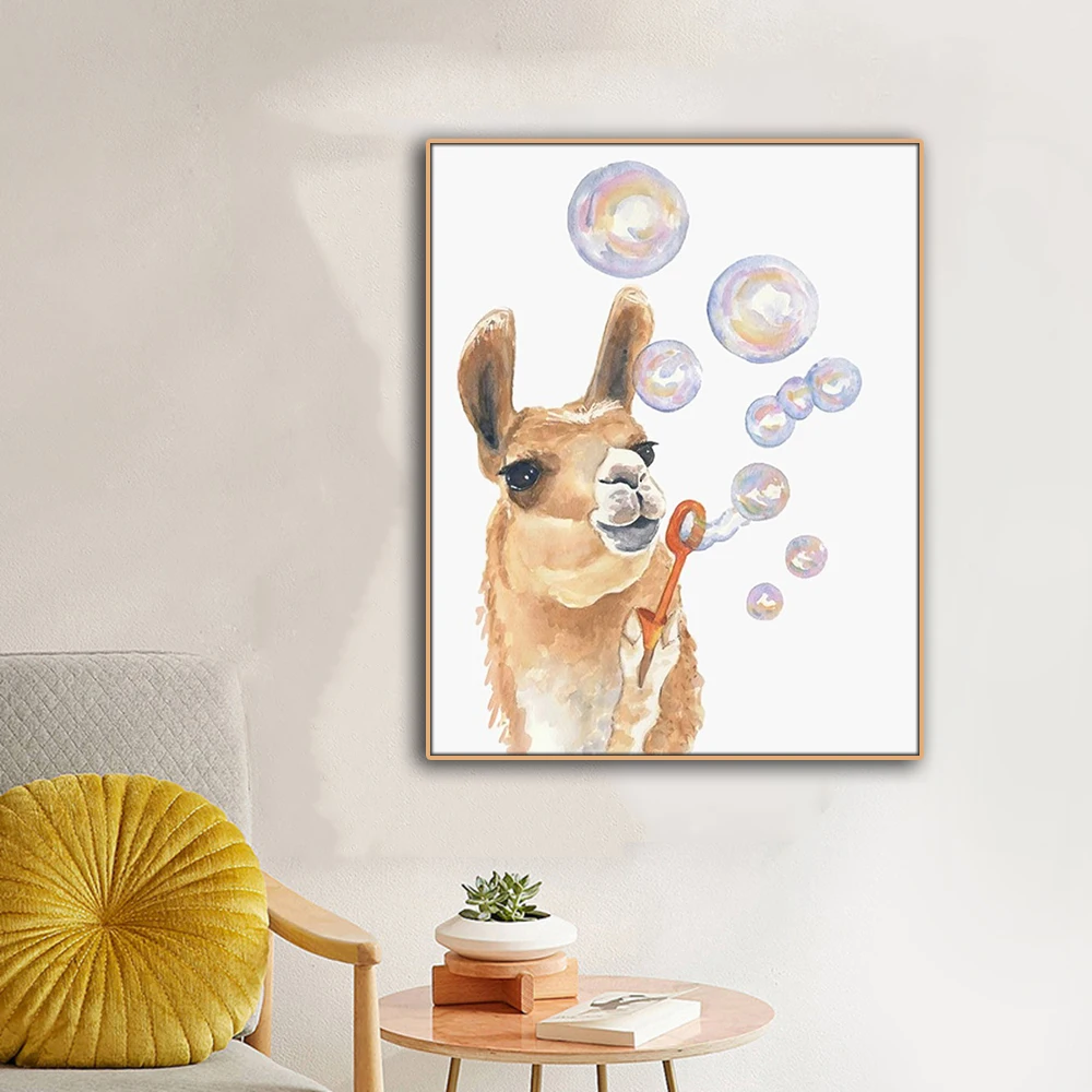 Kangaroo Bubble Забавный настенный художественный холст с печатью постера живопись