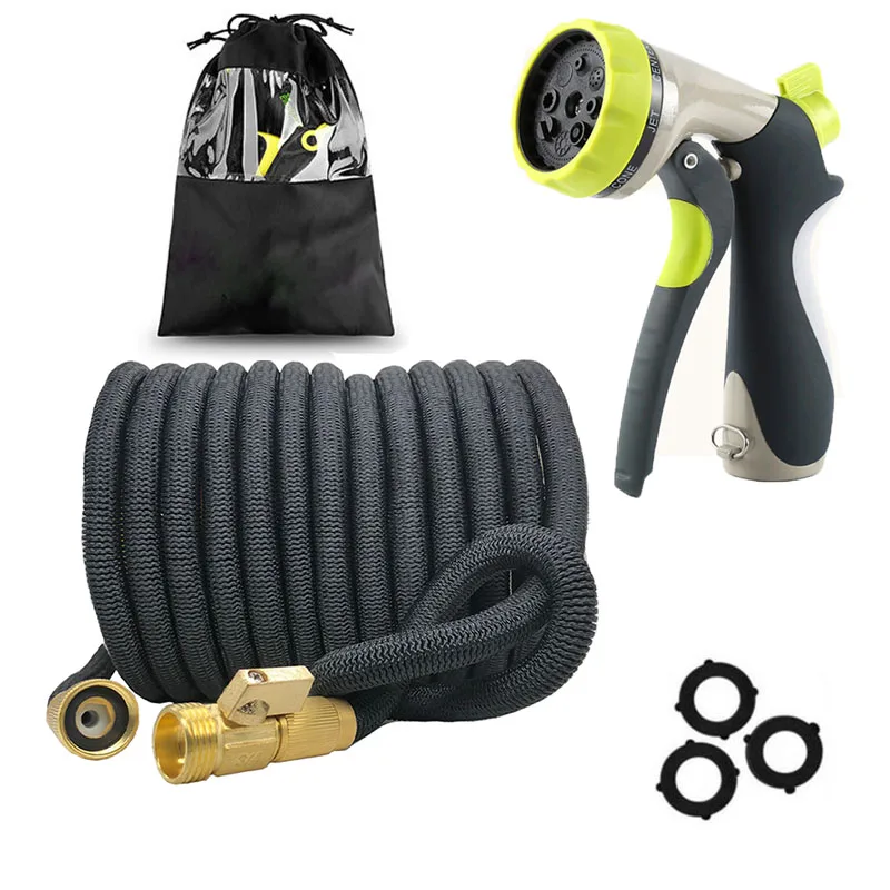 Hose set 50-75 футов Телескопический садовый шланг гибкий волшебный шланг латексная трубка с распылителем воды Tuinslang садовый поливочный шланг оружие для мытья автомобиля - Цвет: Hose set