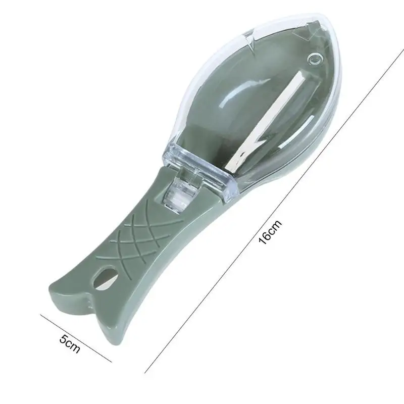 

Simple Fish Scraper Fish Cleaning Scales Device with Cover Home Kitchen Cooking Fishing Tool scraper manual to fish scale tools