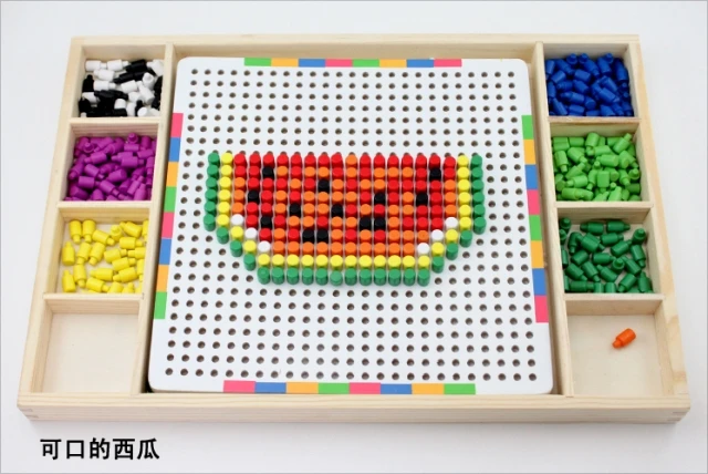 WYNLZQ Грибная головоломка для ногтей Летающие шахматы деревянная раннее
