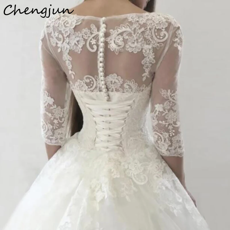 Чэнцзюнь Королевский заказной Иллюзия декольте принцесса свадебное платье
