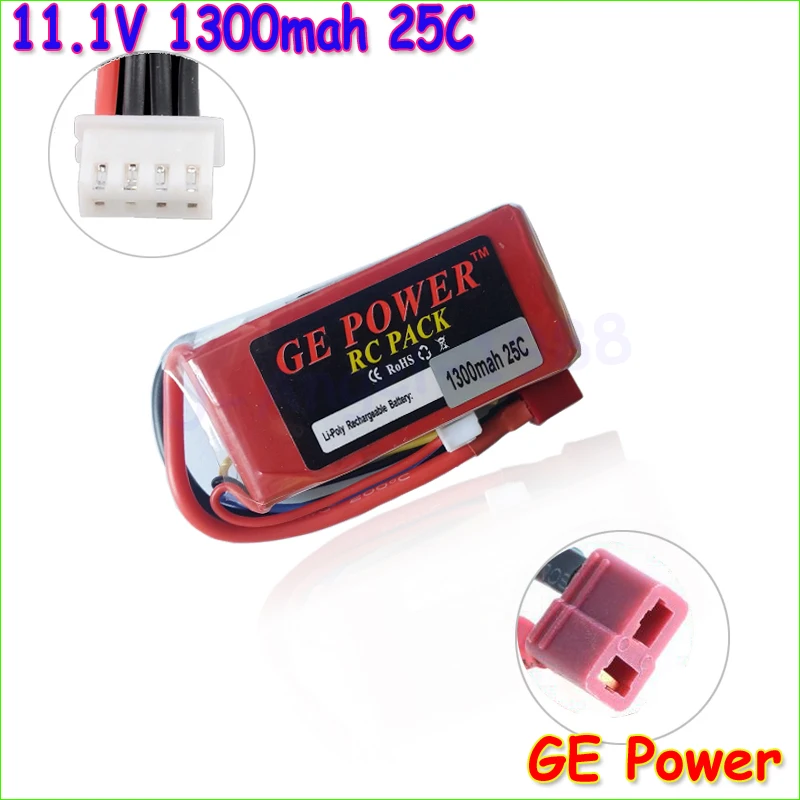 Оригинальный GE Power 11 1 В 1300 мАч 25C MAX 40C с Т образной вилкой литий полимерная батарея