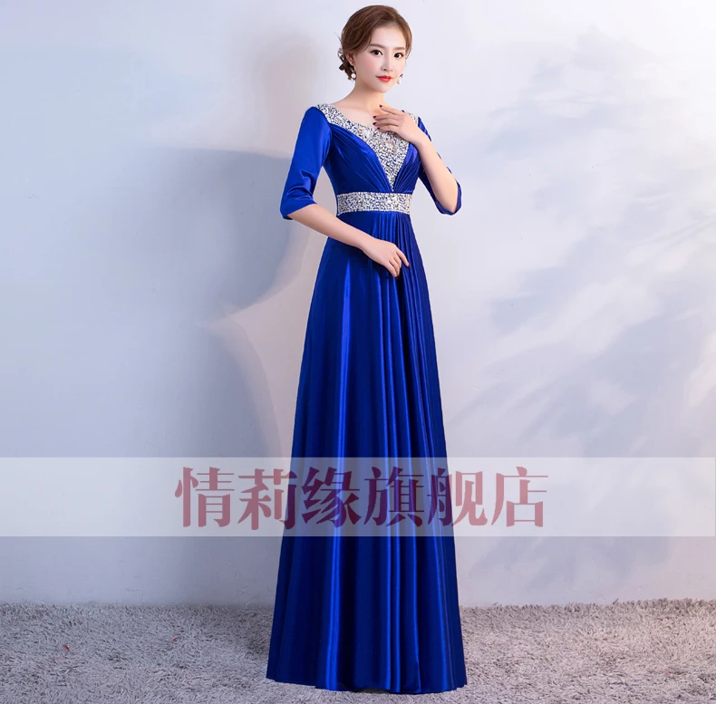 QLY885# атласная ткань на шнуровке, Длинные розовые, красные, синие, фиолетовые платья подружек невесты, бисероплетение, свадебное платье, платье для выпускного вечера, одежды