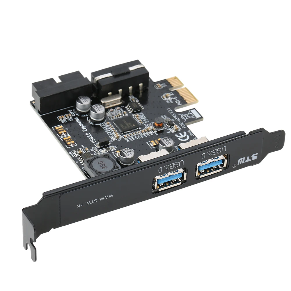PCI E к USB 3 0 2 Порты и разъёмы карта мини 19 Pin usb хаб контроллер адаптер 5V 4 типа папа
