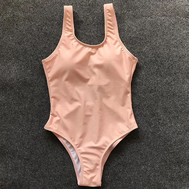 B083Pink Сексуальный белый сдельный купальник Женские стринги купальник с высокой посадкой трикини с открытой спиной Монокини боди XXL Плюс размер купальный костюм - Цвет: B083Pink