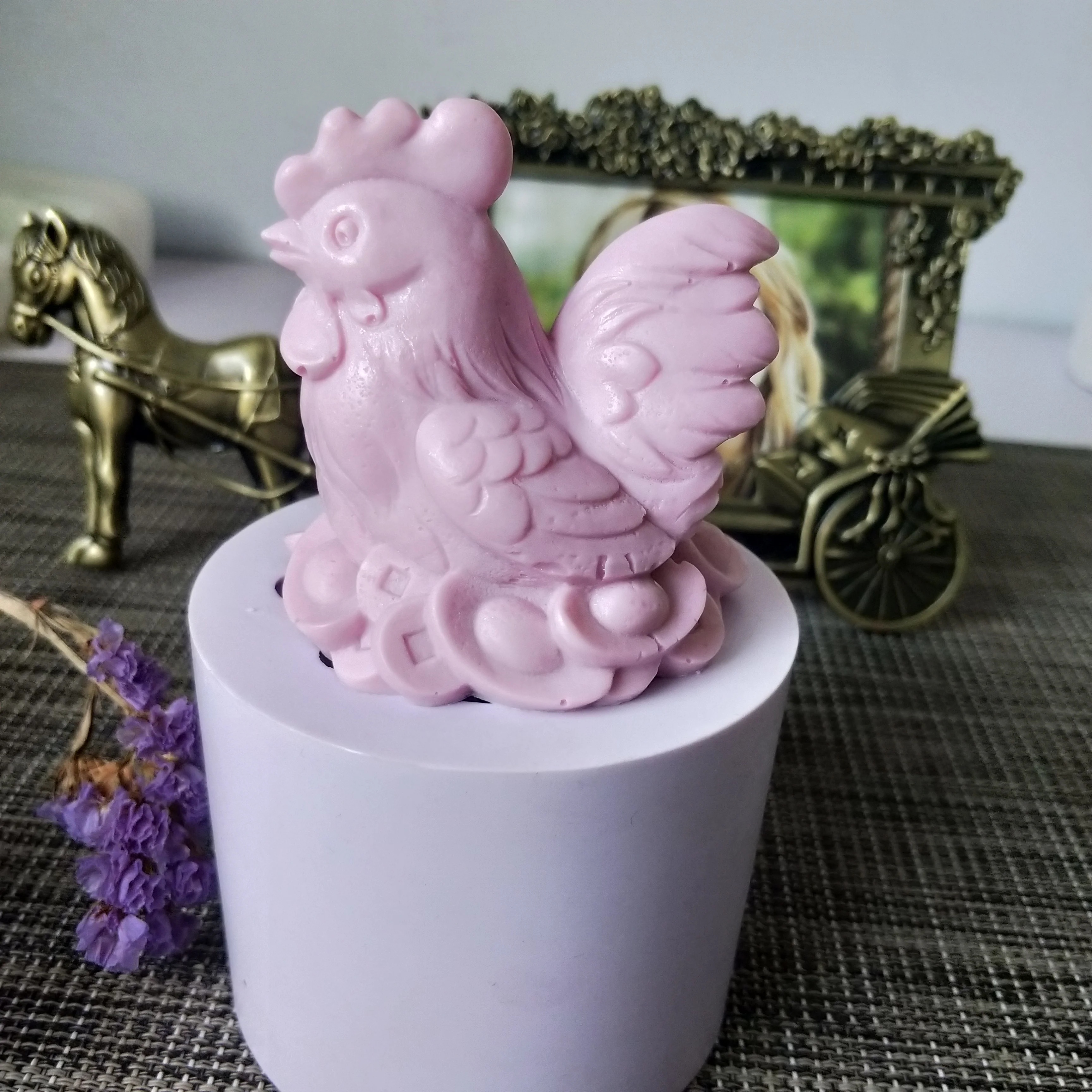

PRZY Силиконовое мыло петух лежа яйца плесень ручной работы DIY арома-плесень Yuanbao Фортуна мыло изготовление форм полимерные глиняные формы