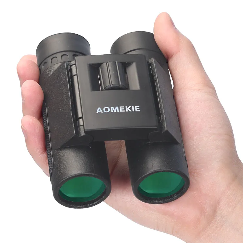 Бинокль AOMEKIE 8X25, высокая мощность, Компактный телескоп для охоты, путешествий, оптика, стеклянная призма, полностью покрытая зеленой пленкой, линзы, хороший подарок