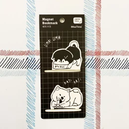 A 2 шт./компл. Kawaii Косплей Shiba «Лисья Секретная служба»(Inu магнитные закладки для книг маркер страницы канцелярские принадлежности для школьных канцелярских товаров студенческий приз - Цвет: A