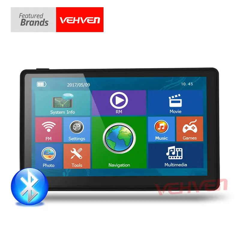 7 дюймов gps навигация емкостный экран Bluetooth AVIN 256 Мб 8 Гб FM Navitel Европа Sat nav грузовик