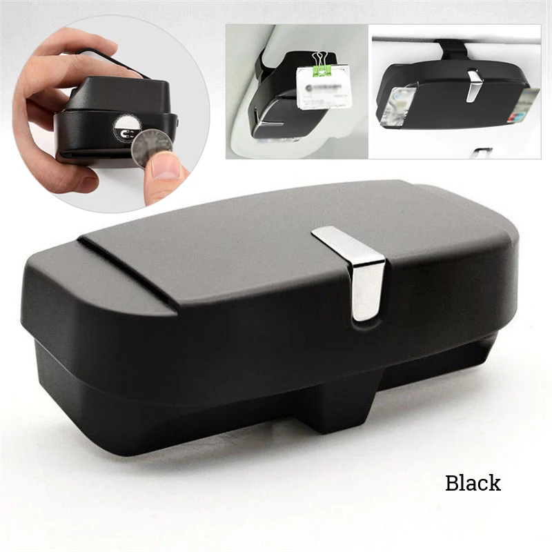 

Car Sun Visor Sunglasses Spectacles Box Ticket Receipt Card Clip Storage Holder