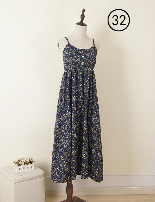 woman dress 32 RealShe, женское вечернее платье, длинное, летнее, бохо платье, без рукавов, цветочный принт, пляжное платье, туника, макси платье, сарафан, Vestidos De Festa - Цвет: woman dress 32