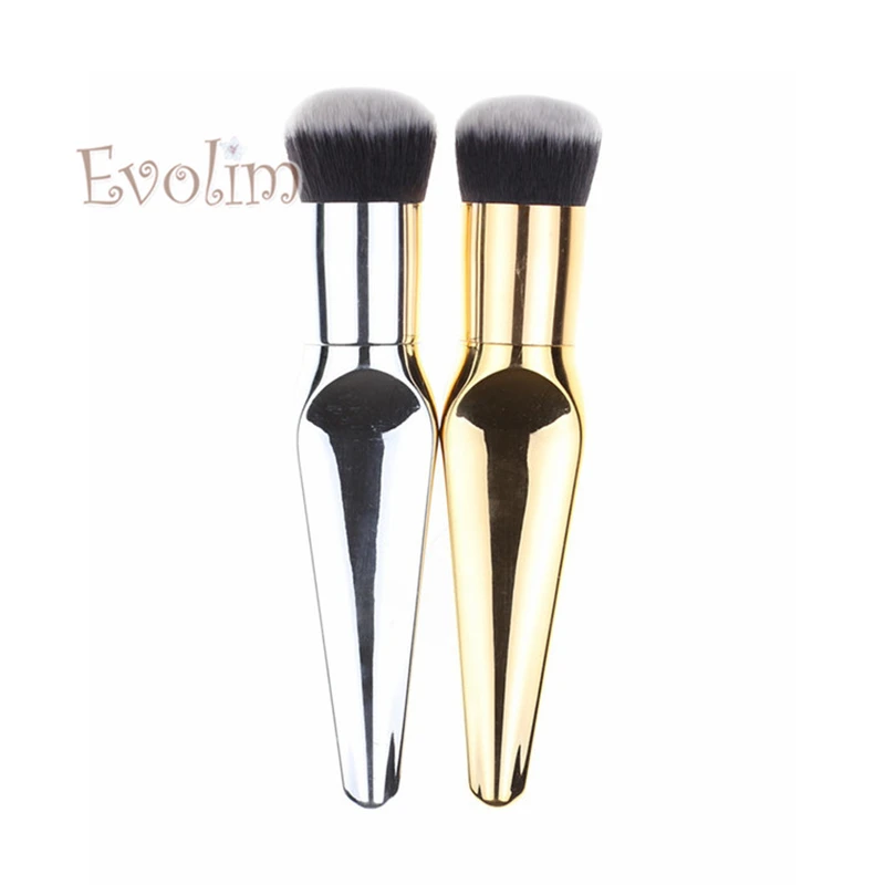 EVOLIM Pro 1 шт. макияж кисти в комплекте Gloden серебро высококачественный пластик для