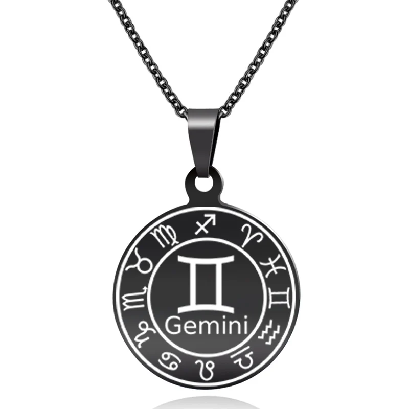 ABAICER-Высокое качество 12 созвездий знак зодиака кулон ожерелье из нержавеющей