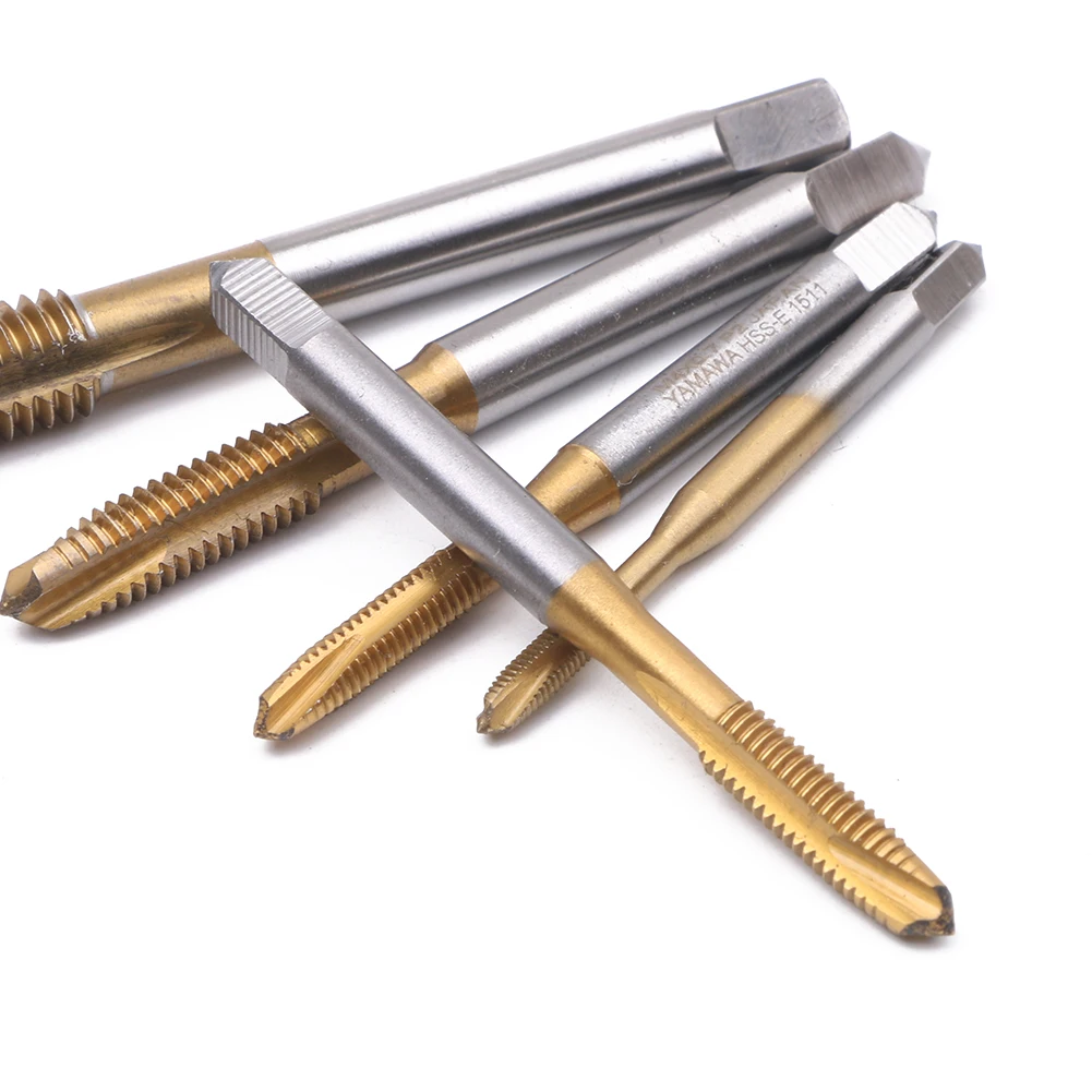 Метрическая Спираль из быстрорежущей стали с титановым покрытием заостренный