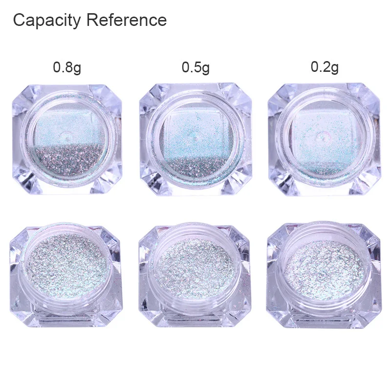 Хромовый порошок для ногтей 0 2 г цветной жемчужный Хамелеон Пигмент Порошок