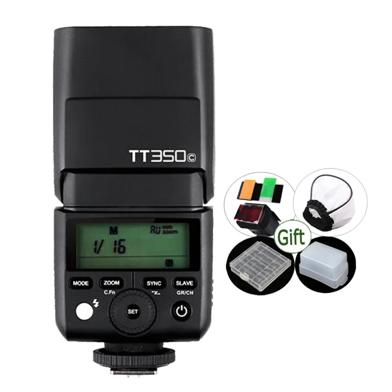 

Mini Godox Speedlite TT350C TTL 2.4G Wireless X System HSS 1/8000s Flash for Canon Mirrorless DSLR Camera 5D III 80D 7D 760D 60D