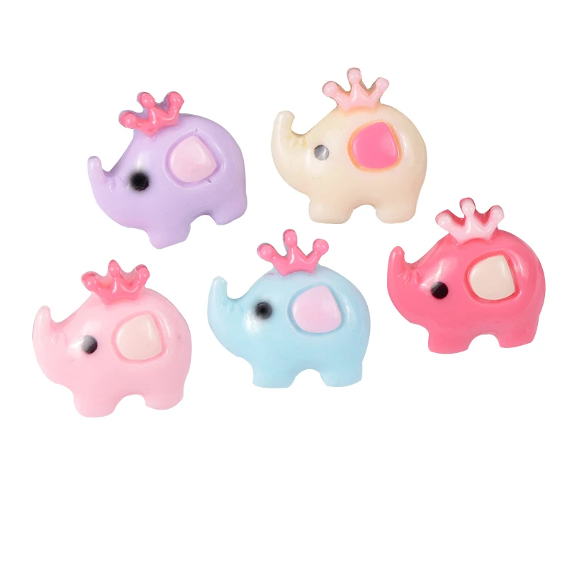 10 шт./упак. милый мультфильм смолы слон тапочки Дети DIY рукоделия Костюмы