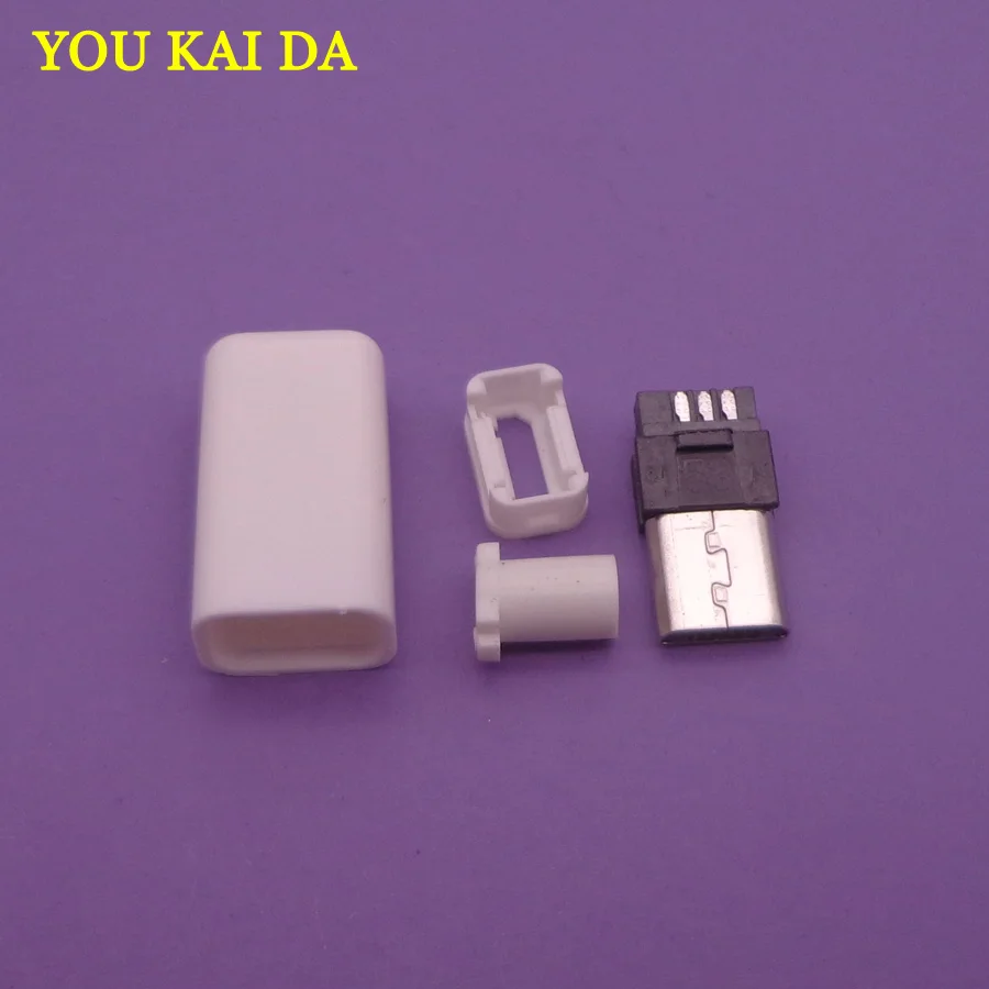 Штекерный разъем Micro USB Тип B 5 pin 4 шт. в сборе 50 1 белый цвет бесплатная доставка |