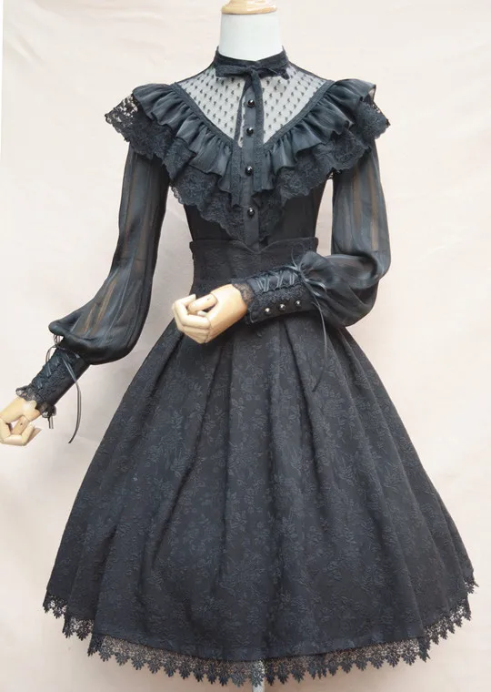 Женская шифоновая блузка с длинным рукавом фонариком и рюшами|blouses with ruffles|women chiffon