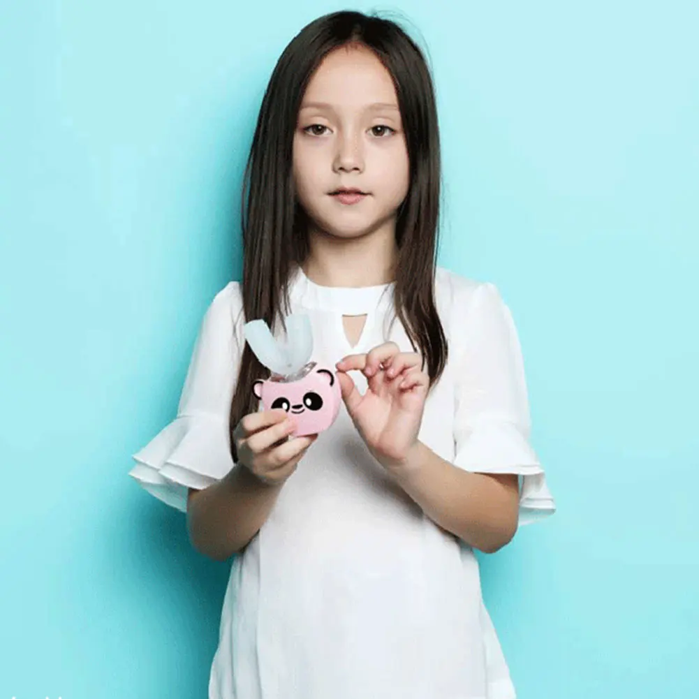 Sonic Anti Bacteria Waterproof Automatic Powerful U Shape Cute Soft Portable Electric Toothbrush Hygienic Children Silicone | Красота и