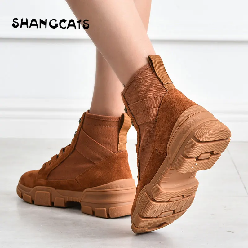 women Vulcanize shoes Casual Canvas Shoes High Top khaki Sneakers fashion ladies new feel winter woman leisure style | Обувь