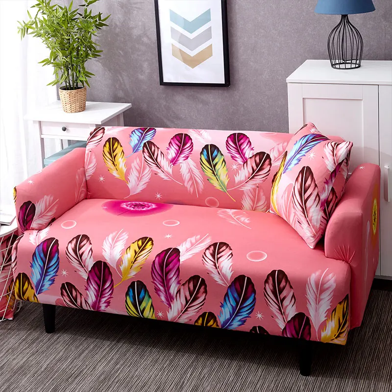 Slipcovers диван эластичный стрейч хлопок плотный обертывание все включено скольжение-стойкое кресло loveseat чехол для секционного дивана полный диван - Цвет: Color 24