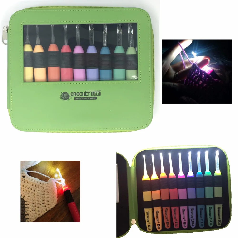 9 шт./компл. освещенные Крючки Многоцветный Пластик крючком lite с подсветкой